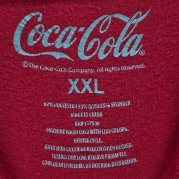 Coca Cola 2XL Red Graphic Crewneck Sweatshirt Logo Pullover Casual Streetwear - Picture 9 of 13